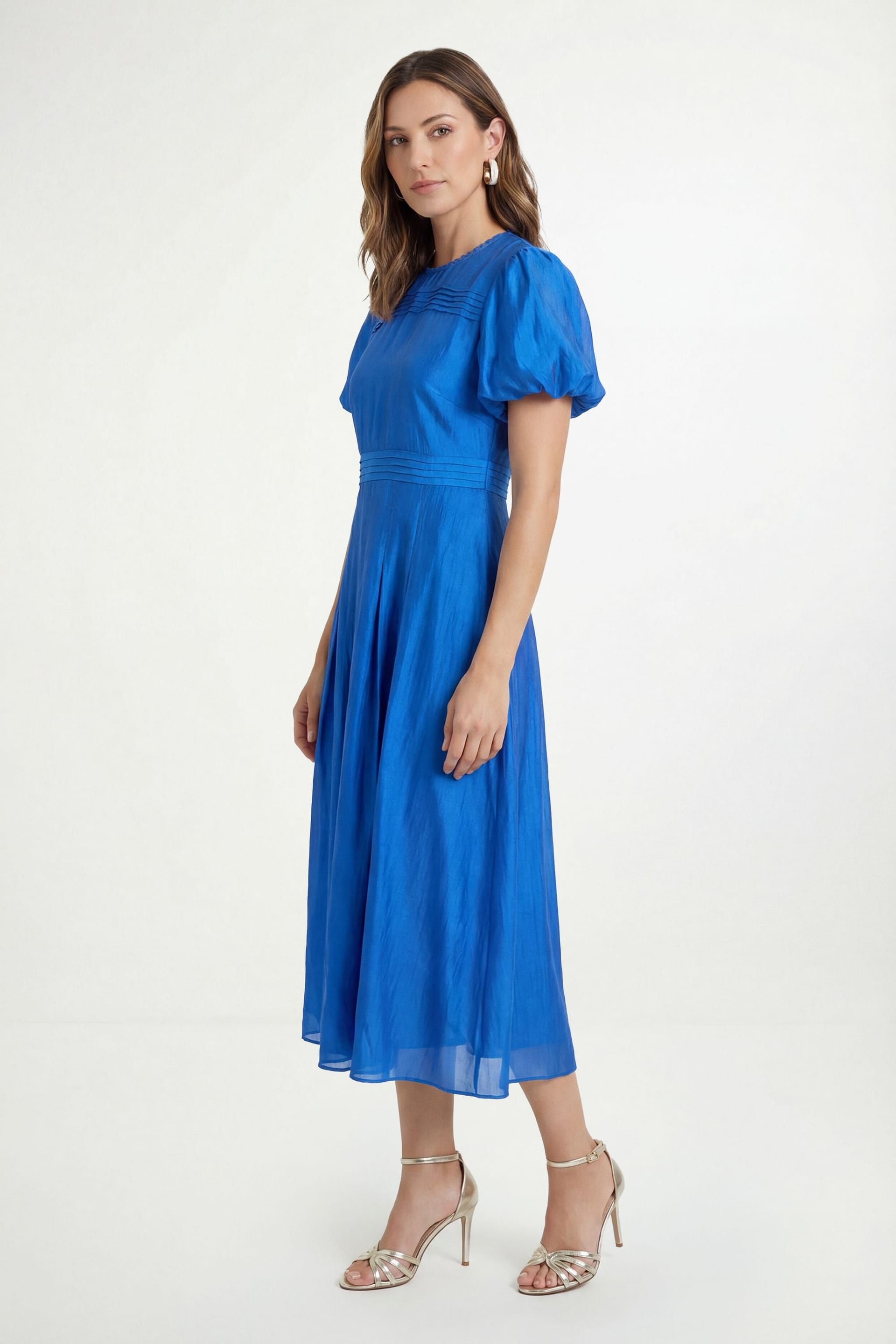 Wallis Cobalt Tencel Midi Dress for Petite Women