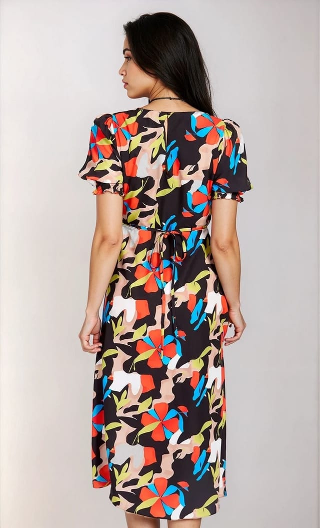 Little Mistress Little Mistress Women's Multi Printed Midaxi Dress - 2