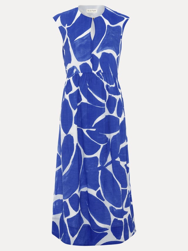 Phase Eight Phase Eight Women's Talah Keyhole Neck Midi Dress in Cobalt - 2