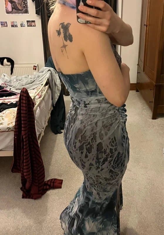 ASOS Design ASOS printed halter maxi dress