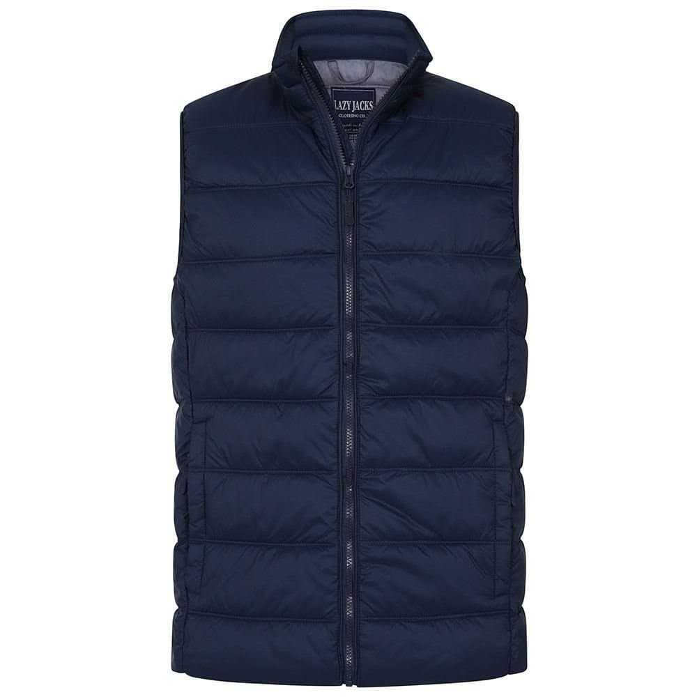 Lazy Jacks Lazy Jacks Men's Quilted Gilet in Dark Blue