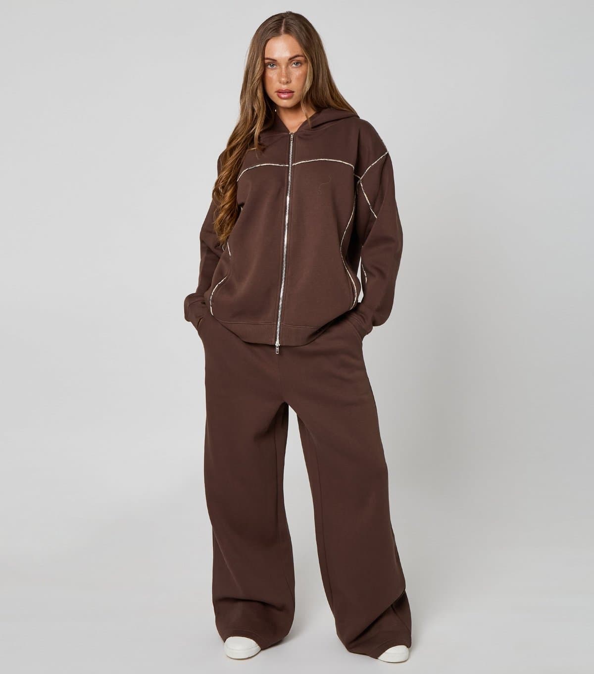 Urban Bliss Women's Brown Piped Joggers Urban Bliss New Look