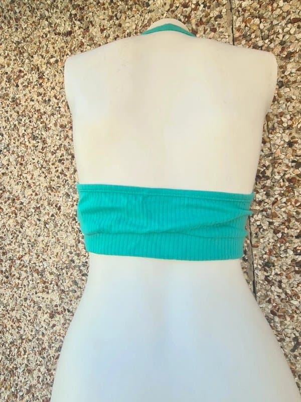 Missguided Missguided Teal Ribbed Halterneck Bralet Crop Top | UK 12 | BNWT