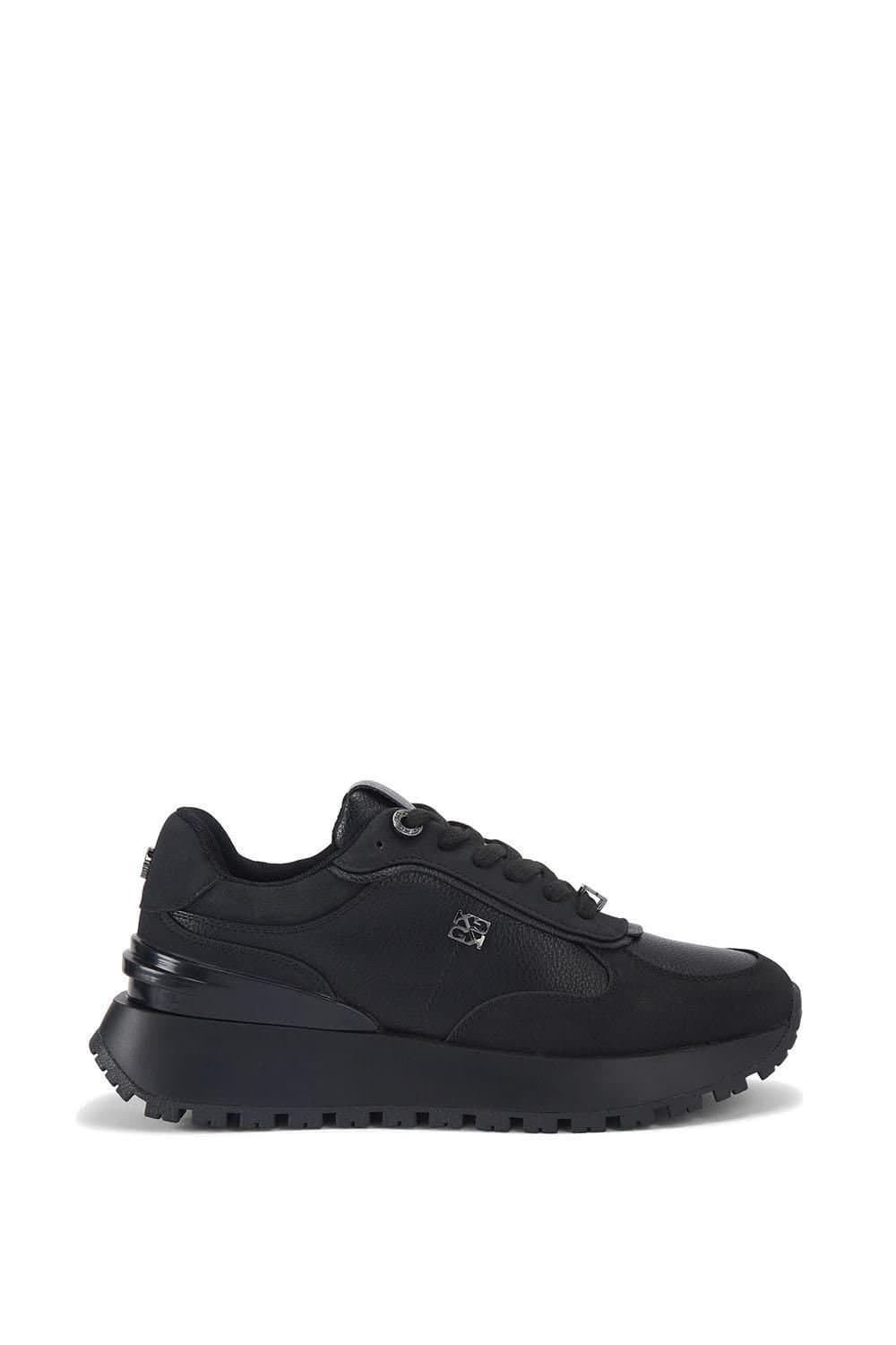 KG Kurt Geiger KG Kurt Geiger Black Leather Alternative Trainers