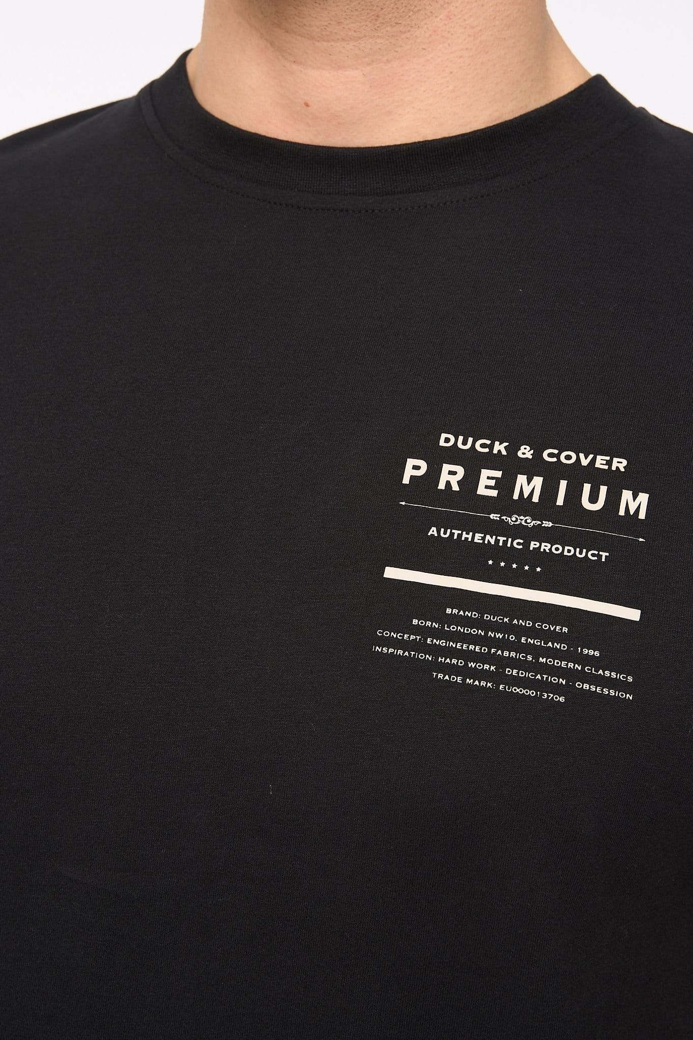 Duck&Cover Duck&Cover Men's Rayland 100% Cotton Soft-Touch Graphic T-Shirt in Black - 4