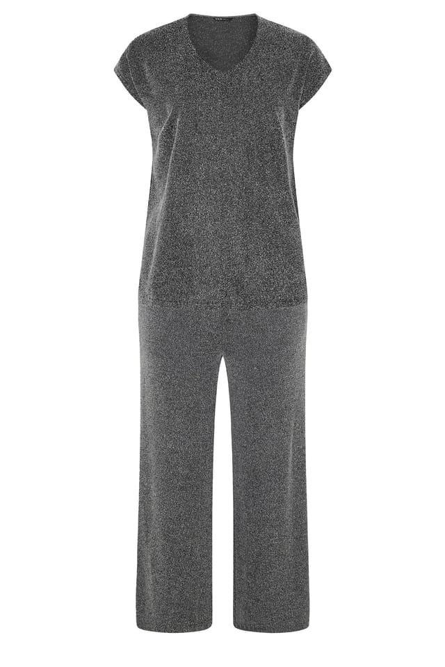 Yours Yours Women's Top & Trousers Set in Grey - 2