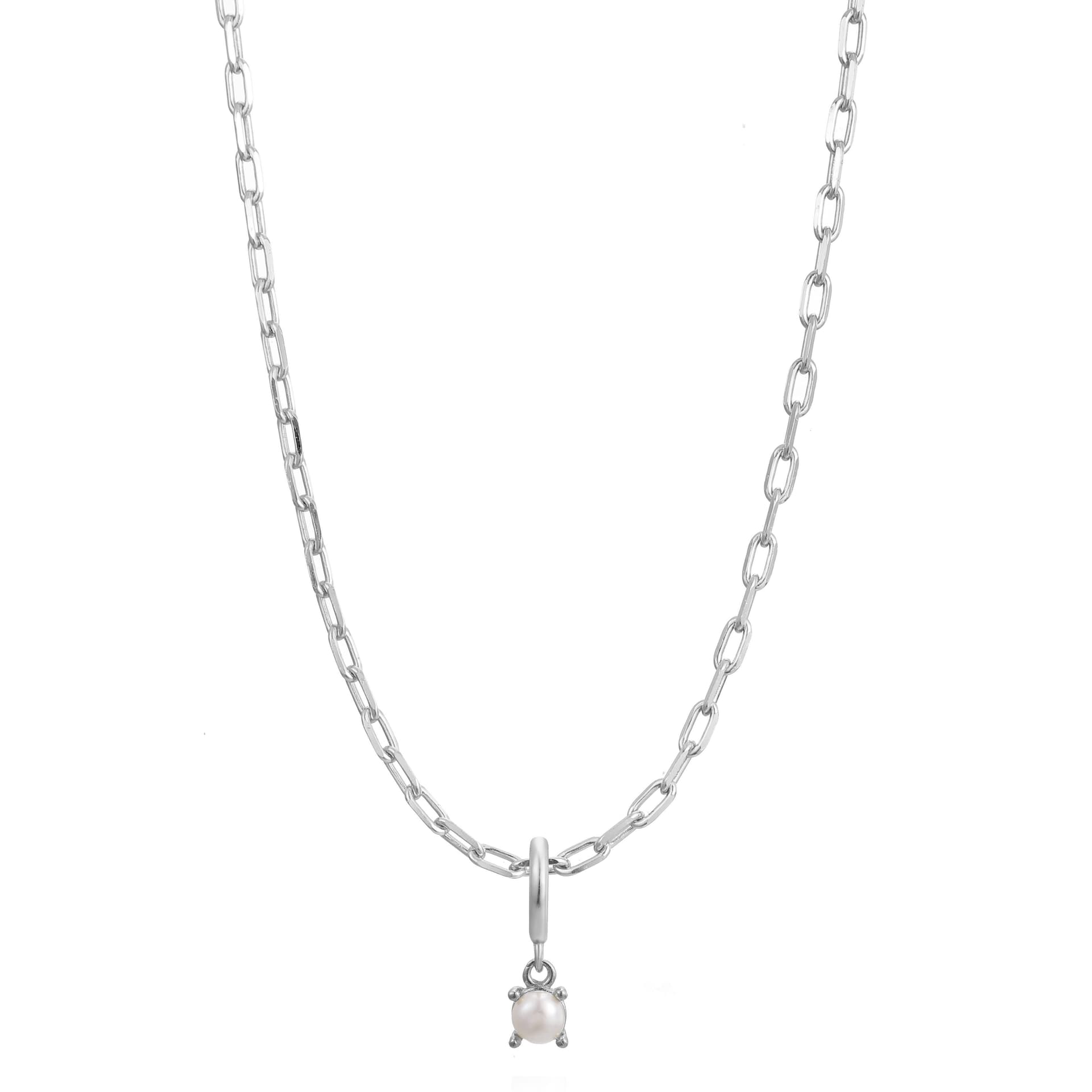 Gold Trip Gold Trip Women's June Birthstone Necklace in Silver