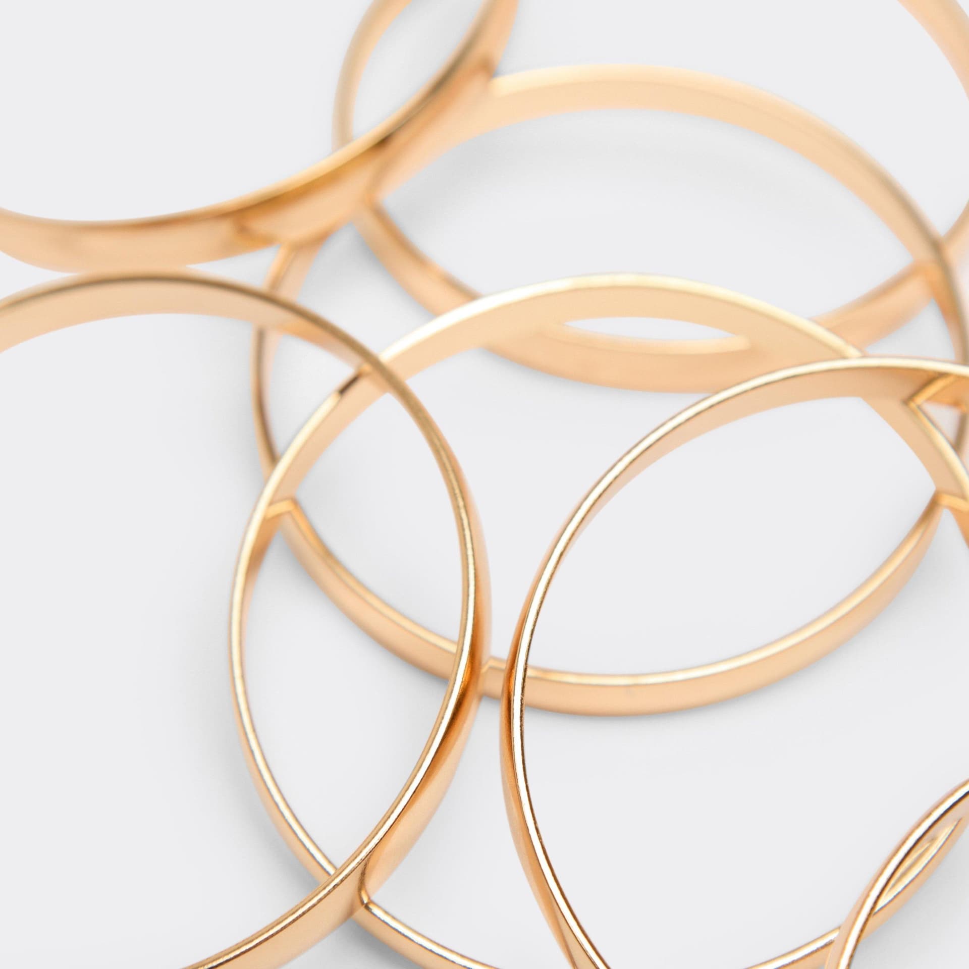 EGO EGO Gold Metal Thin Bangle Bracelet Pack