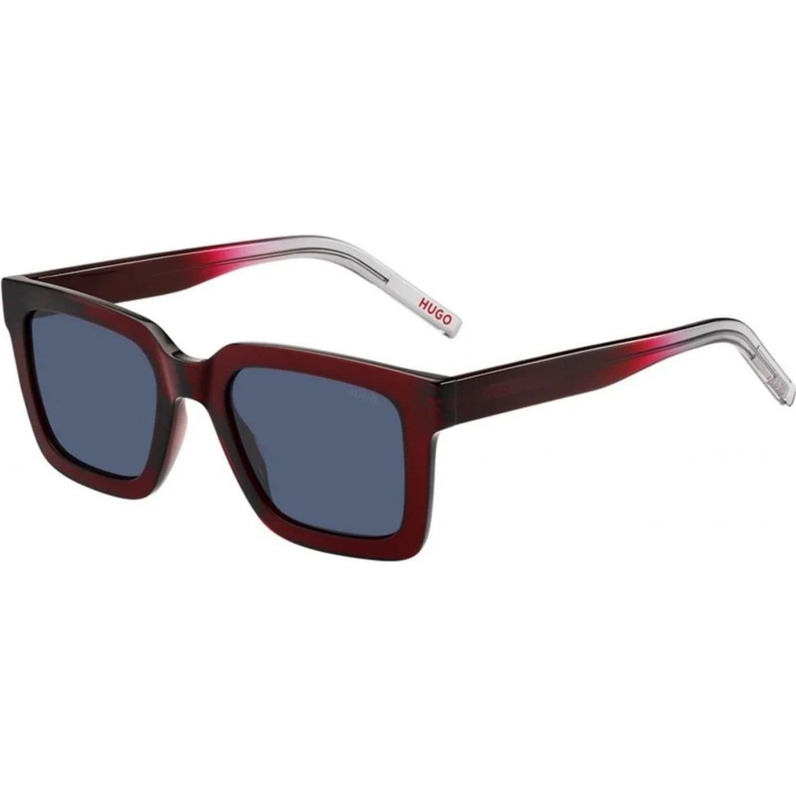HUGO HUGO Men's HG-1259S-FSFKU Square/Rectangle Sunglasses in Red