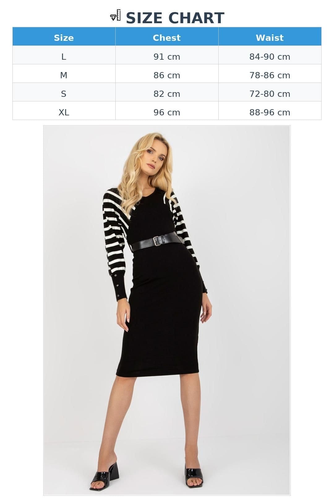 Love Lace Love Lace Women's Heart Neckline Knit Pencil Dress with Belt in Black - 4