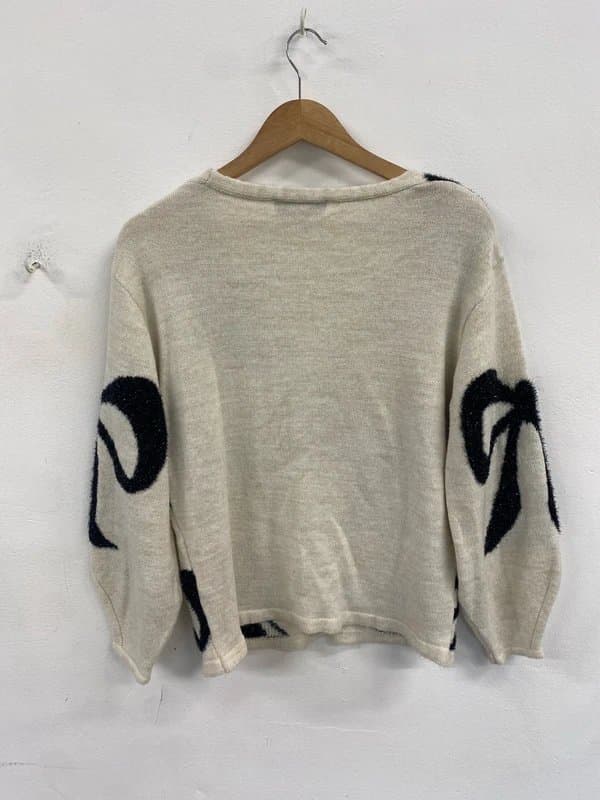 Next Gorgeous Next sparkly bows oversized jumper comfy cosy XS FK608
