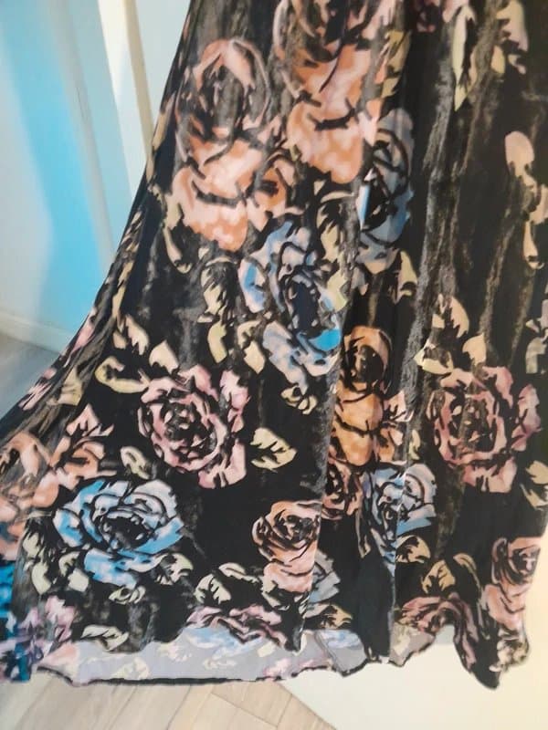 ASOS Asos sheer floral/devore maxi skirt