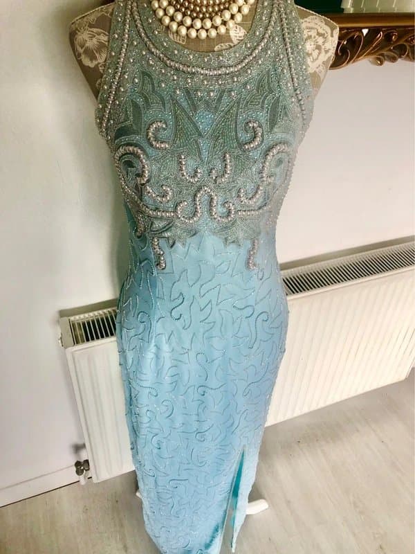 Aftershock *Rare* Vintage Y2K Aftershock London Beaded evening Gown/Dress