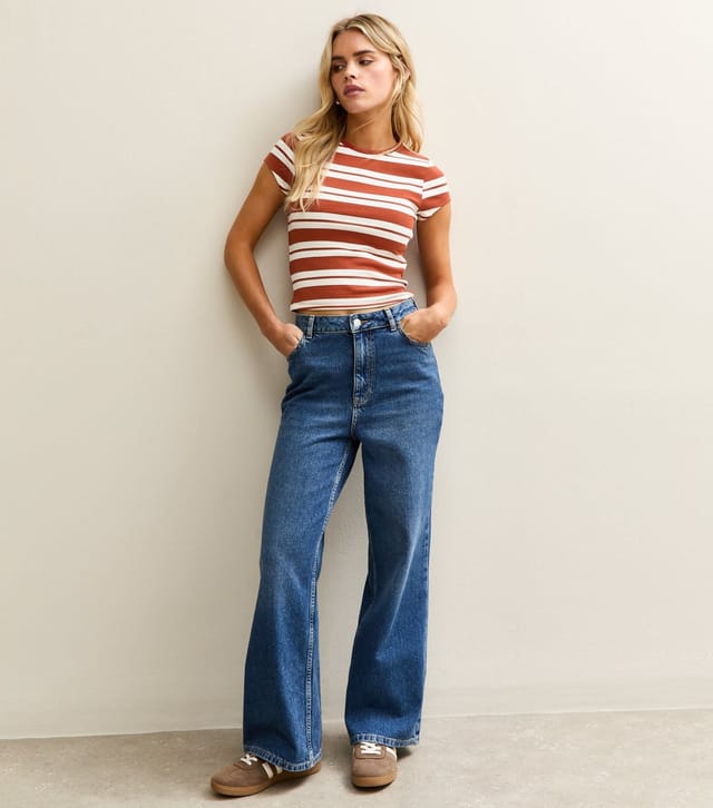 New Look Women's Petite Red Striped Baby Tee New Look - 3
