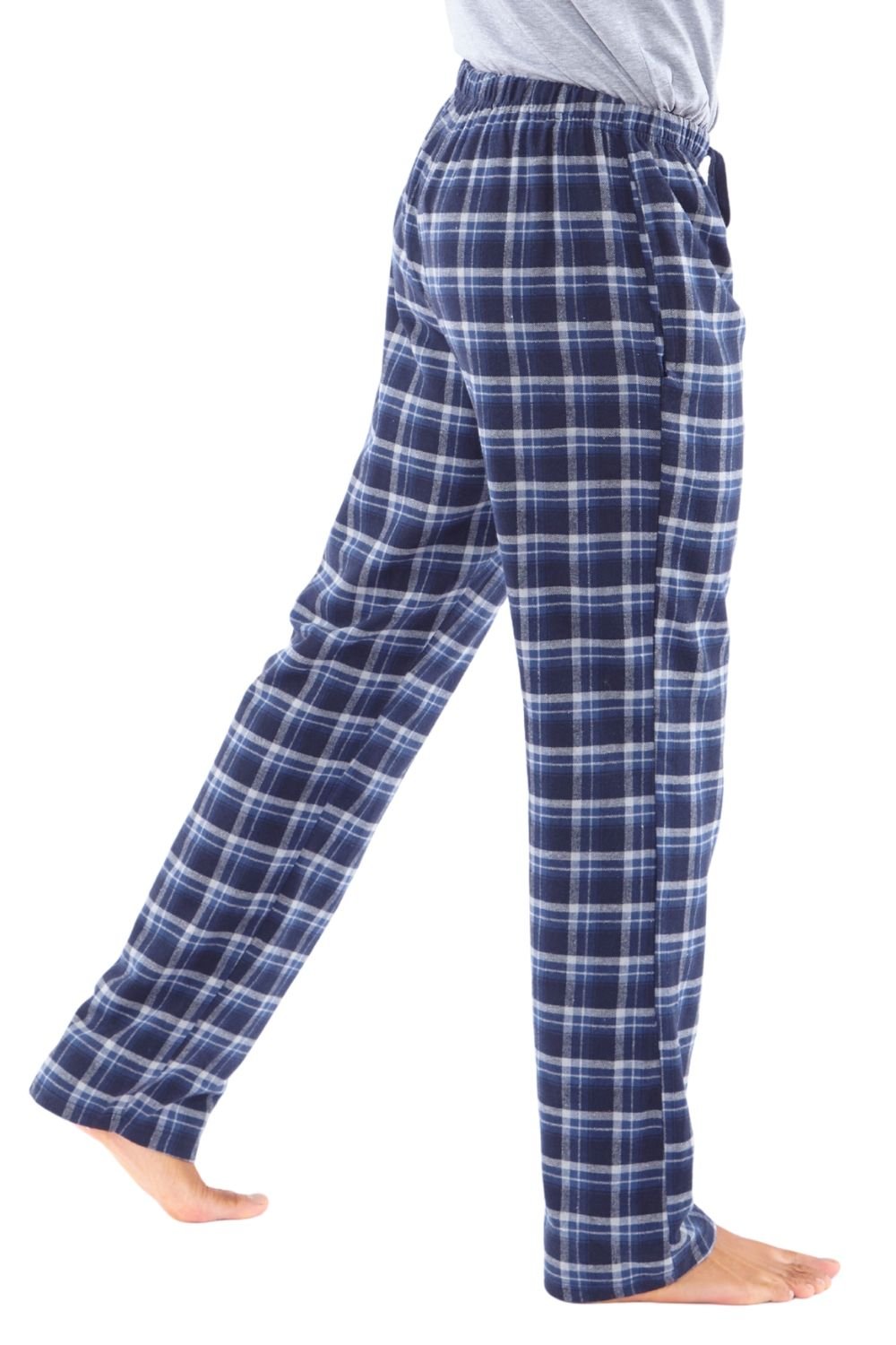 Just Essentials Just Essentials Men's Flannel Check Pyjama Trousers in Mid Blue - 2