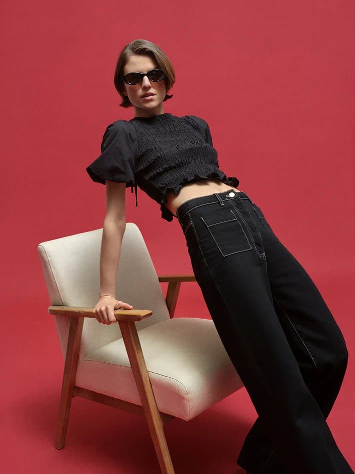 OMNES OMNES Playful Nicolla Top in Black