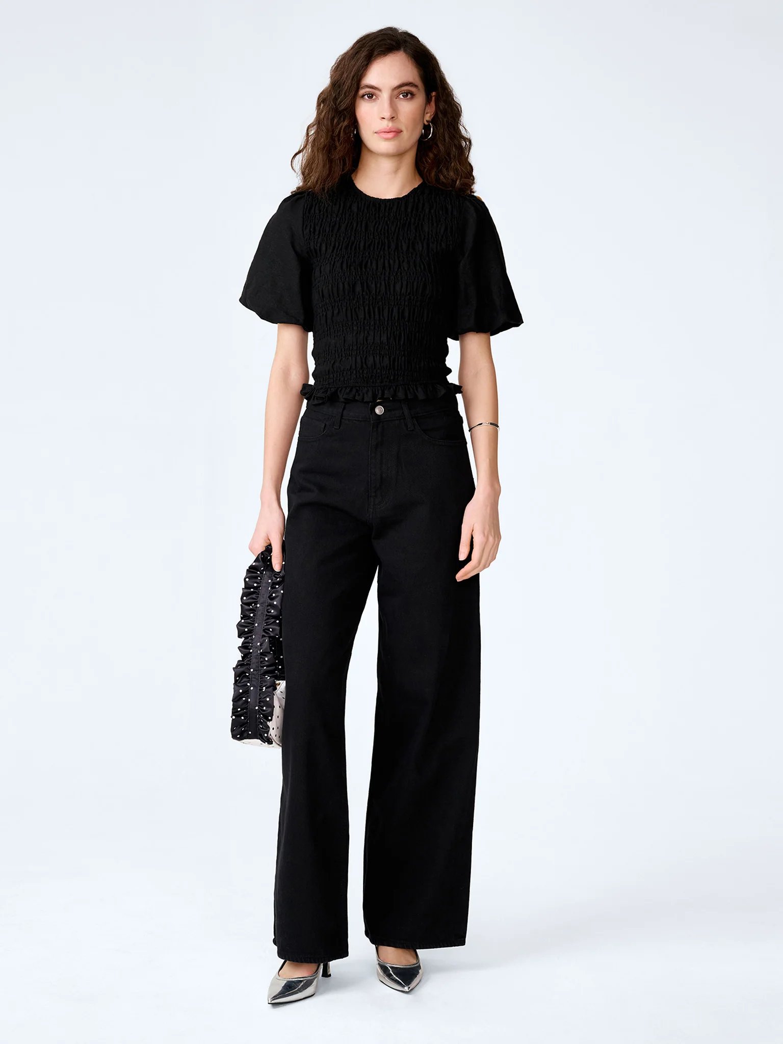 OMNES Nicolla Top in Black - 2