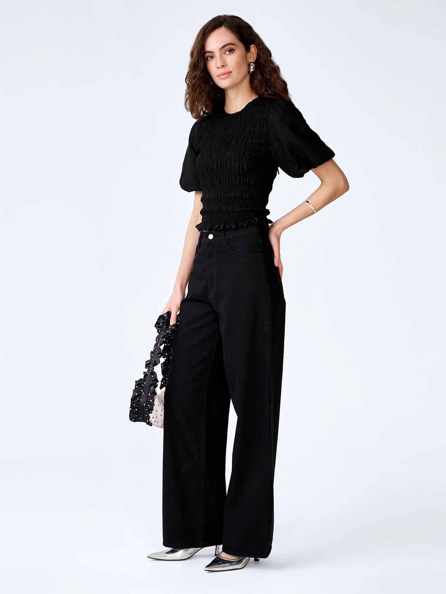 OMNES Nicolla Top in Black - 3