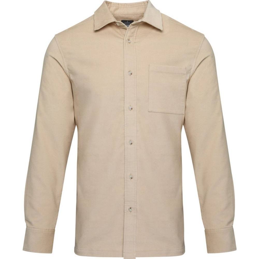 Elevate NXT Elevate NXT Men's Alum Silhouette Corduroy Shirt in Beige - 2
