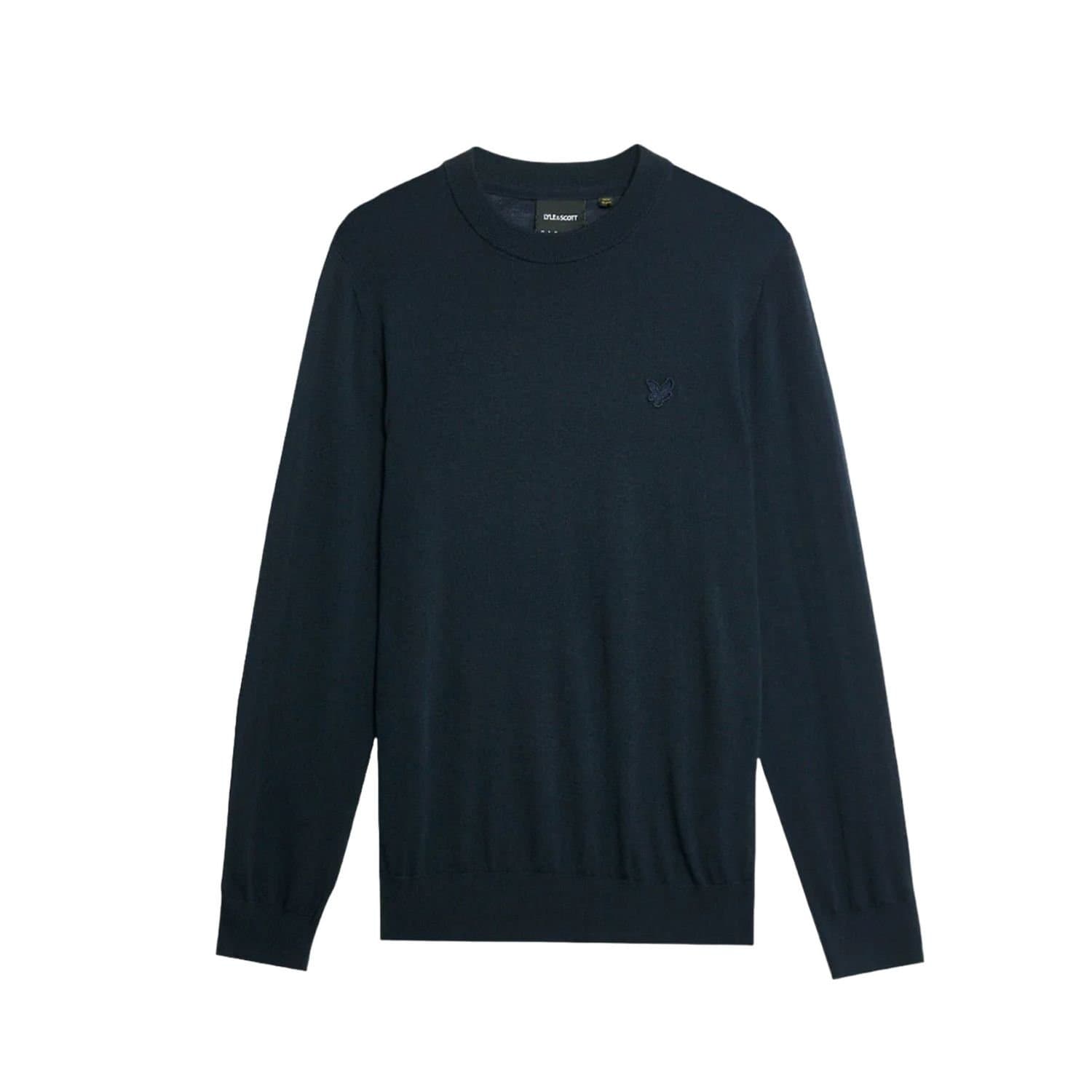 Lyle & Scott Lyle & Scott Dark Navy Merino Wool Crew Neck Jumper