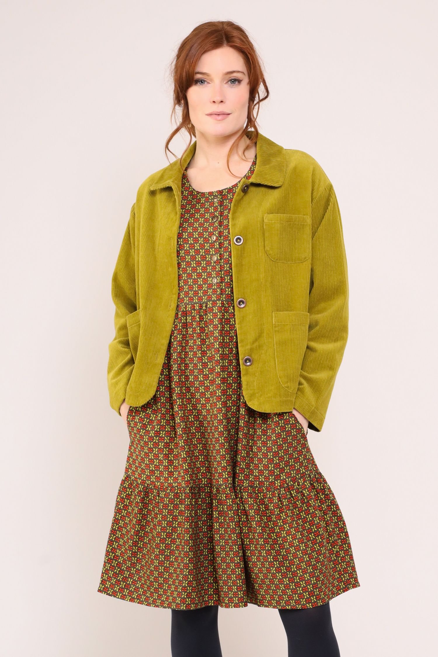 Nomads Clothing Nomads Clothing Women's Lenzing™ EcoVero™ Button Tunic Dress in Khaki - 4