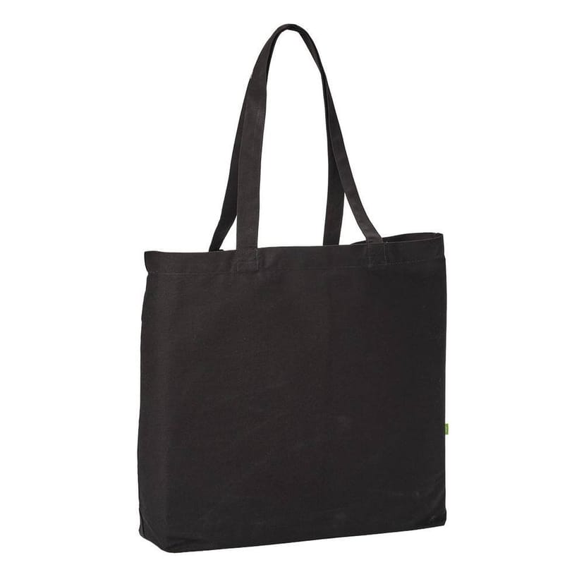 Nutshell Nutshell Men's Landscape Natural Canvas Flat Base 14L Shopper in Black - 1