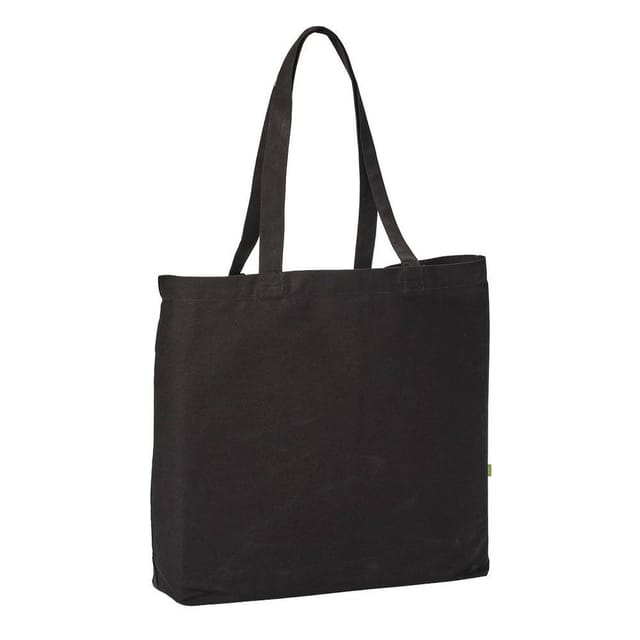 Nutshell Nutshell Men's Landscape Natural Canvas Flat Base 14L Shopper in Black - 2