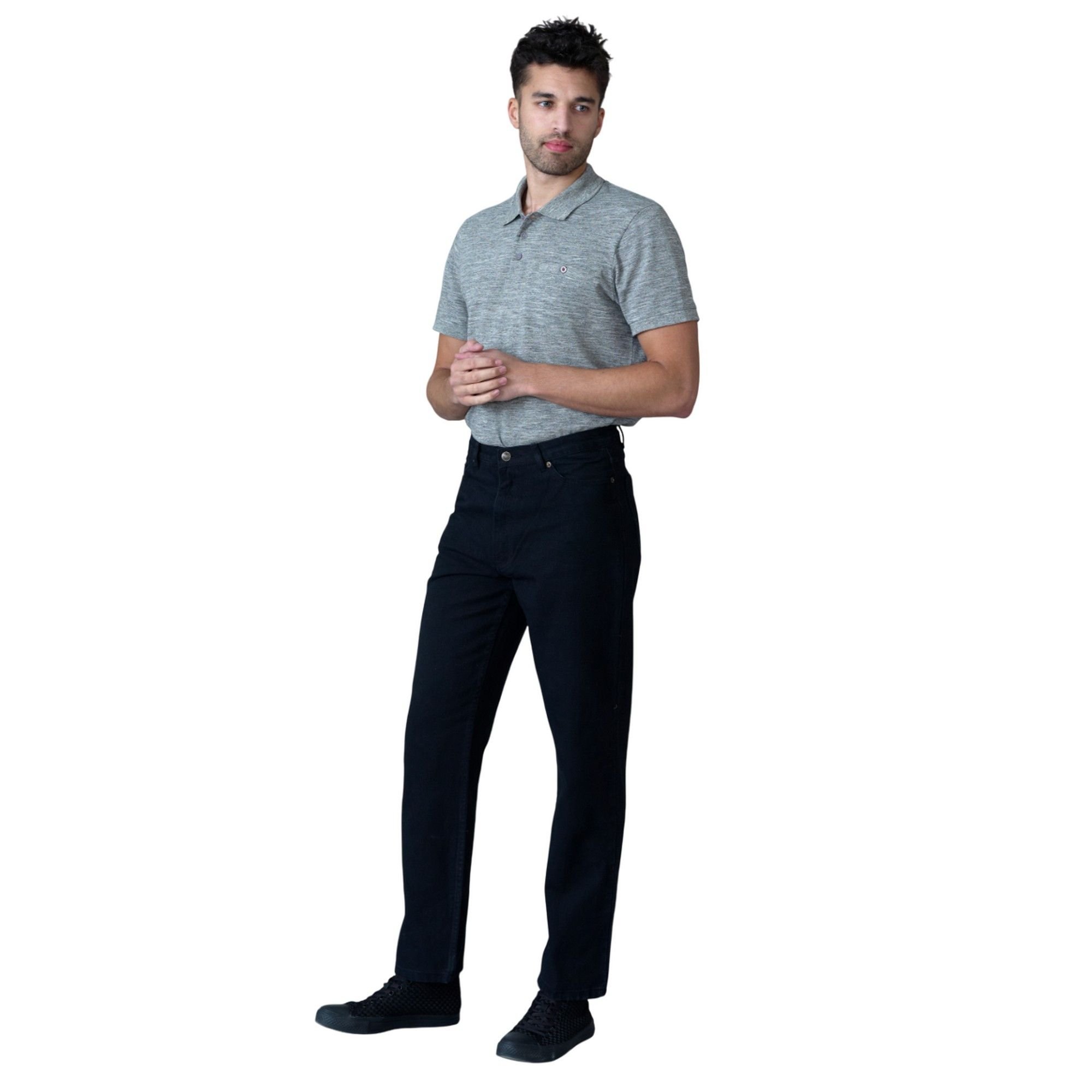 Duke Clothing Duke Clothing Men's Rockford Comfort Fit Jeans in Black - 3
