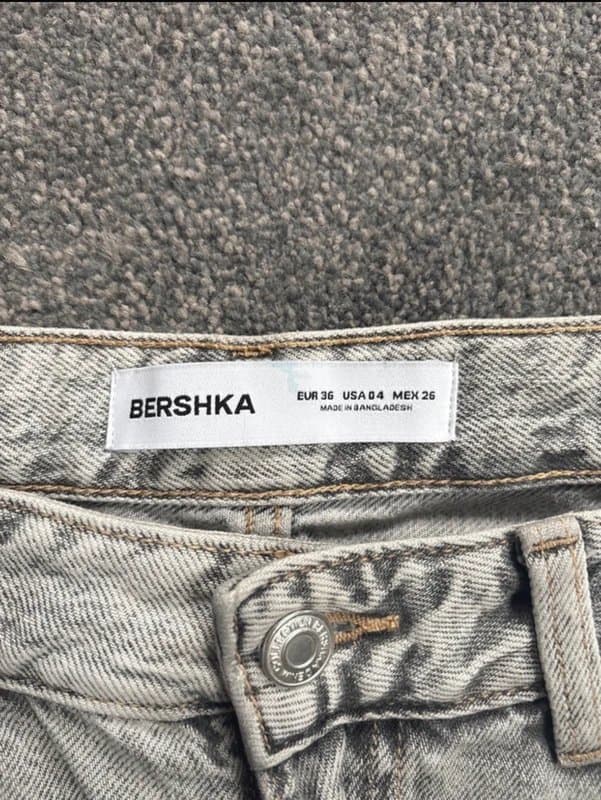 Bershka Bershka grey straight leg jeans