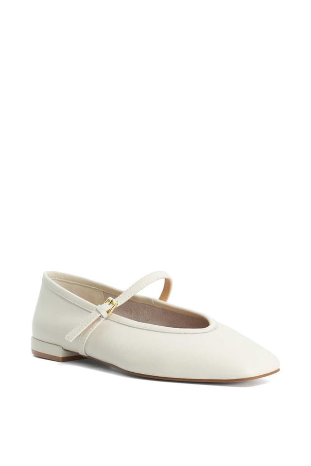 Dune London Dune London Women's 'Hearthrob' Leather Ballet Pumps in Natural - 2