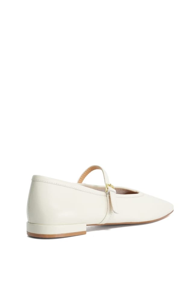 Dune London Dune London Women's 'Hearthrob' Leather Ballet Pumps in Natural - 3
