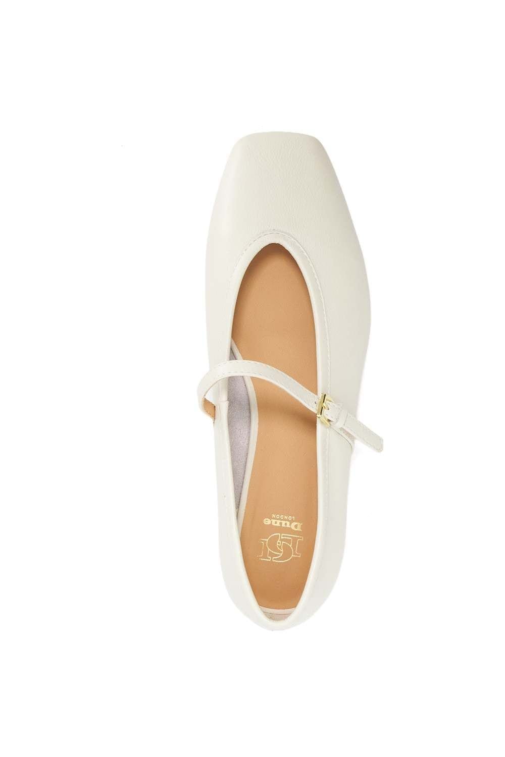 Dune London Dune London Women's 'Hearthrob' Leather Ballet Pumps in Natural - 4