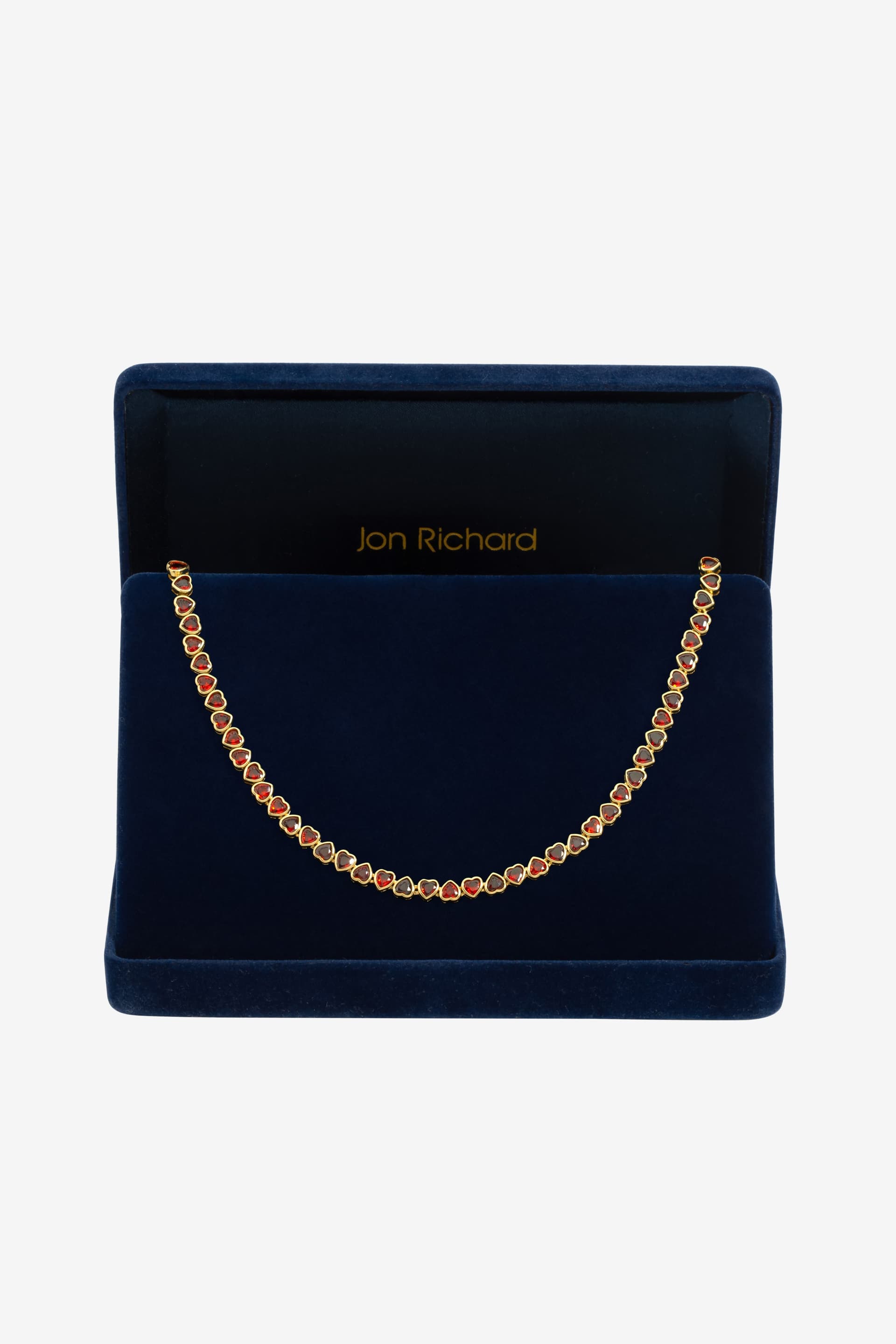 Jon Richard Jon Richard Women's Gold Plated Cubic Zirconia Red Heart Allway Necklace