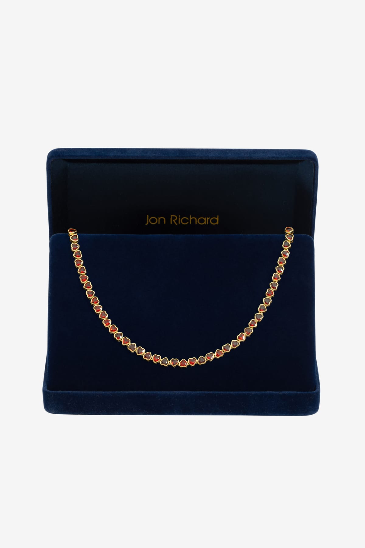 Jon Richard Jon Richard Women's Gold Plated Cubic Zirconia Red Heart Allway Necklace - 1
