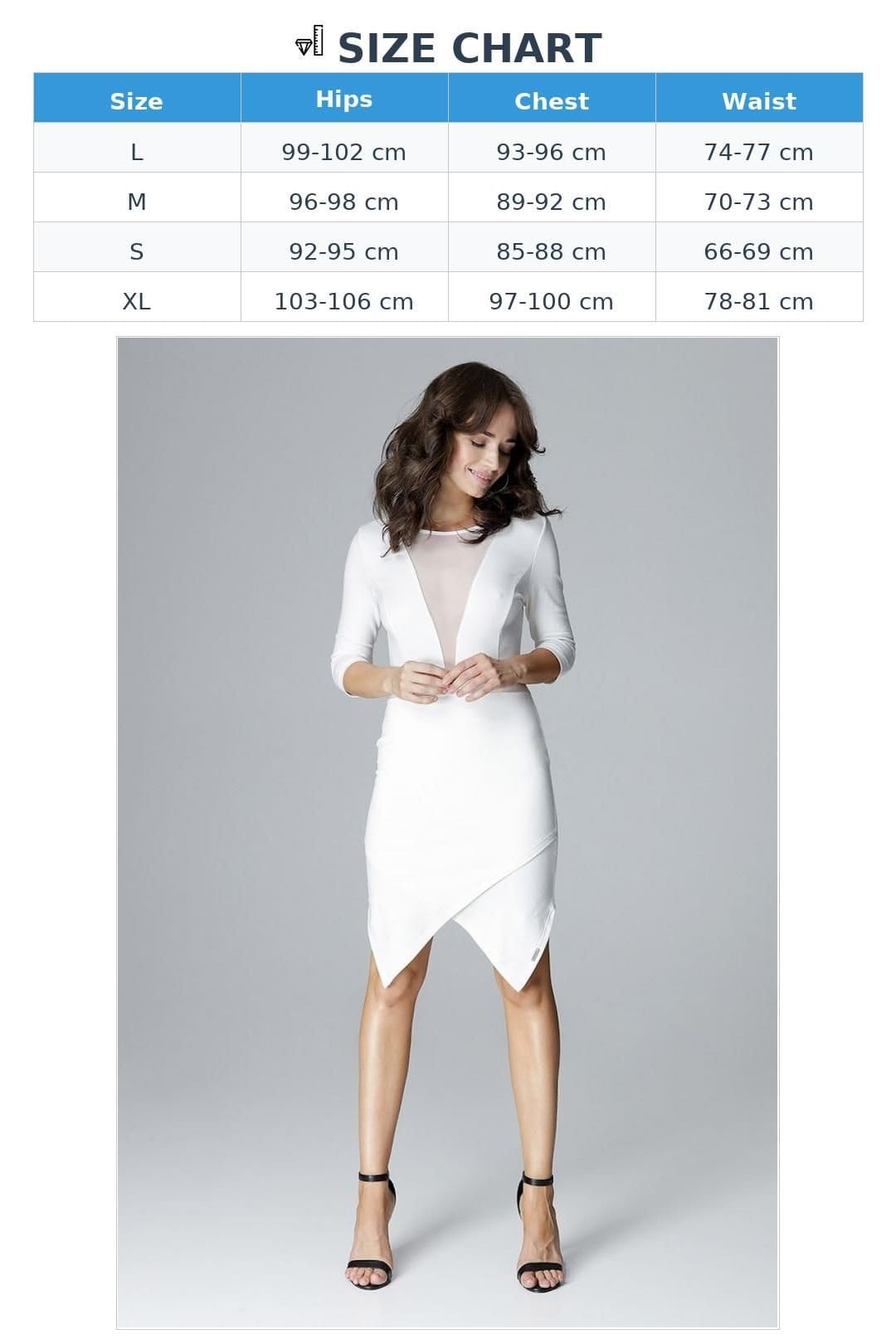 Love Lace Love Lace Women's Evening Dress Viscose Knit Asymmetrical Cutout in White - 4