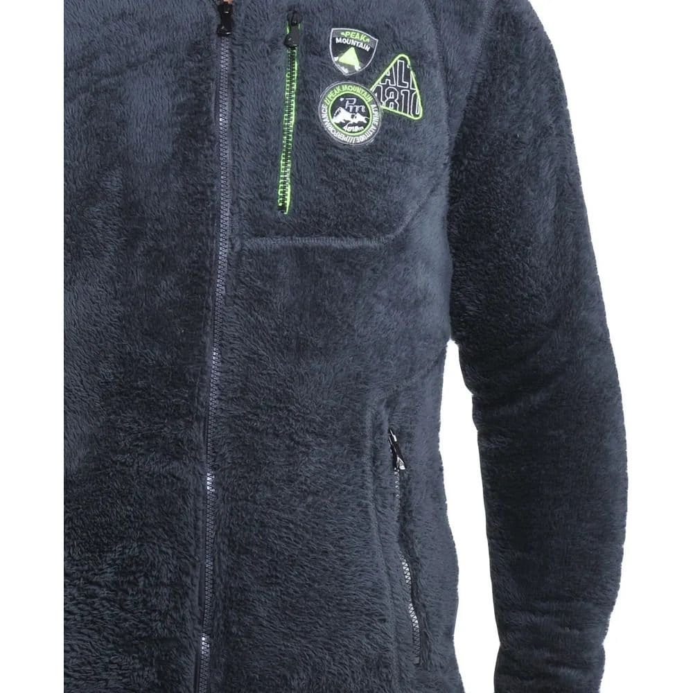 Peak Mountain Peak Mountain Men's Fleece Jacket Coral Sherpacavian in Grey - 4