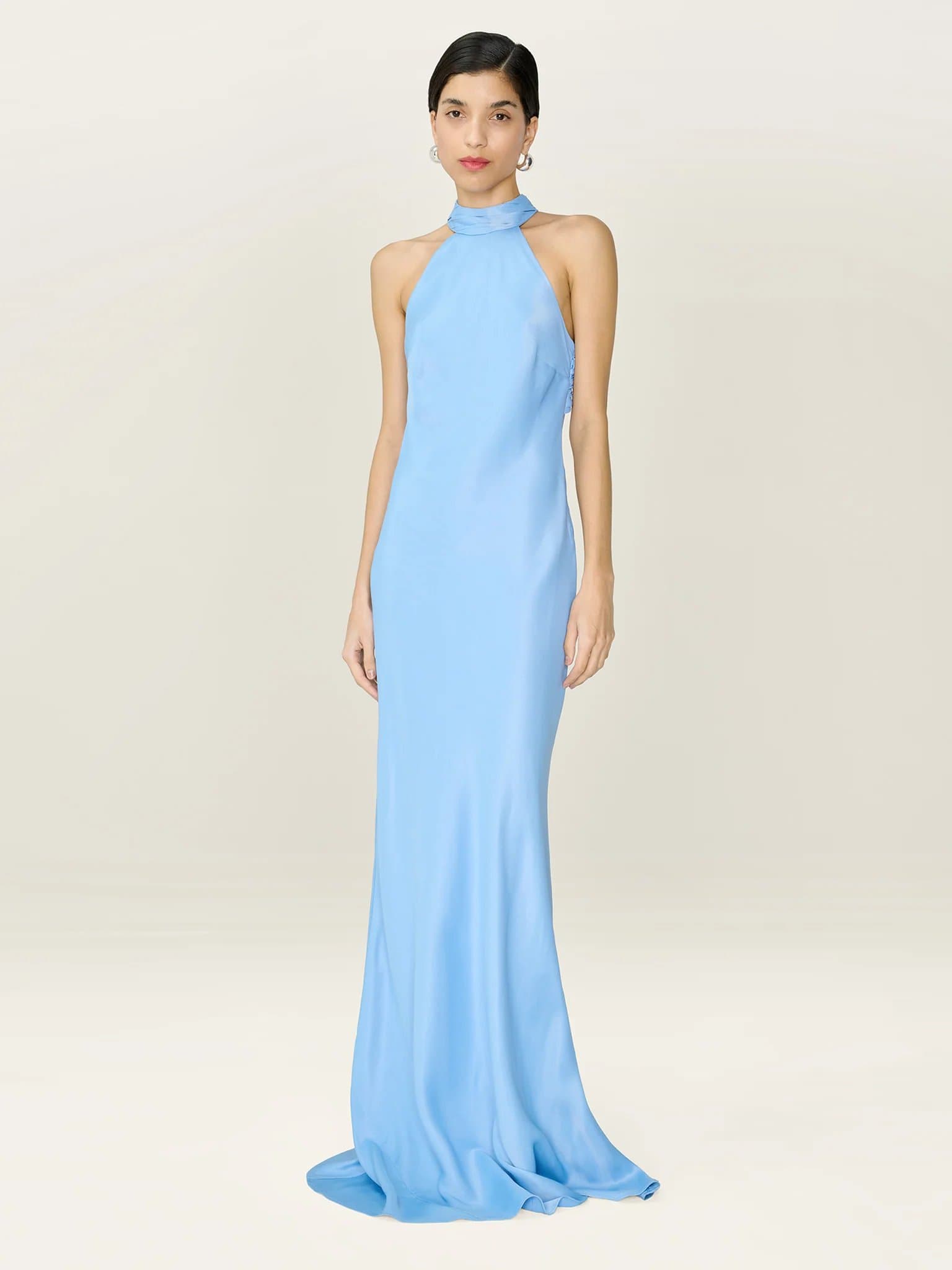 OMNES Milos Dress in Vista Blue