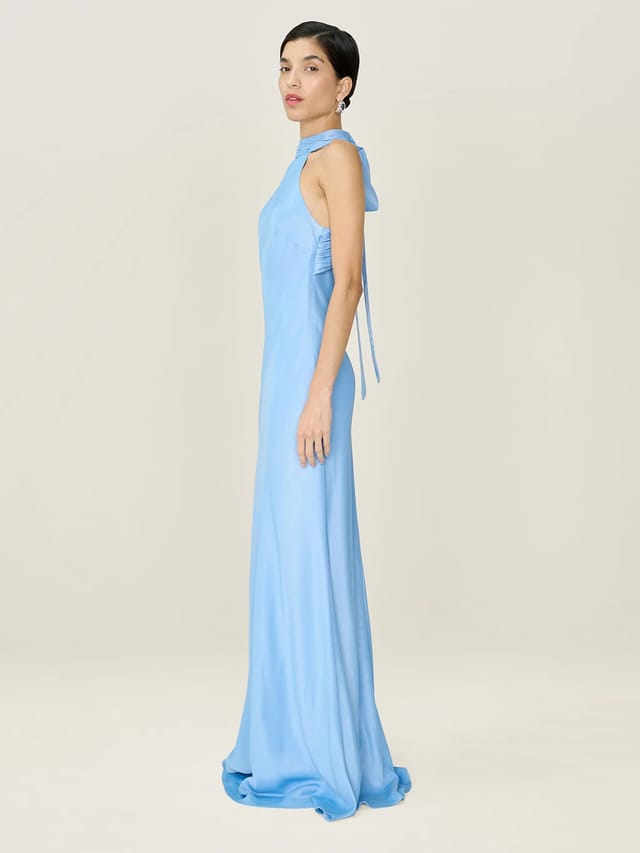 OMNES Milos Dress in Vista Blue - 2