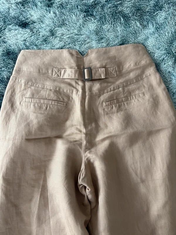 Karen Millen Beige Karen Millen Linen Trousers size 8