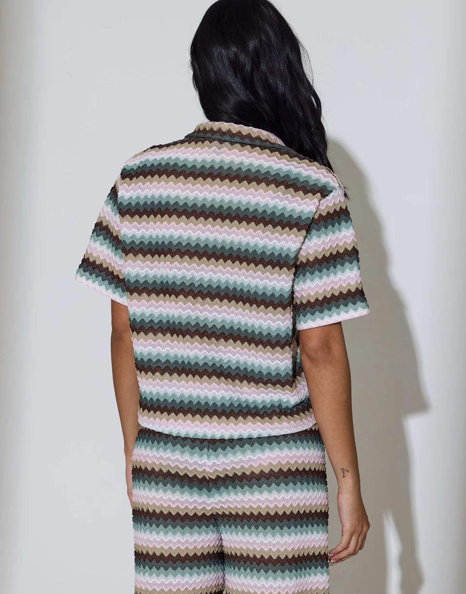 ASOS South Beach Crochet shirt & trouser set in multi - 1