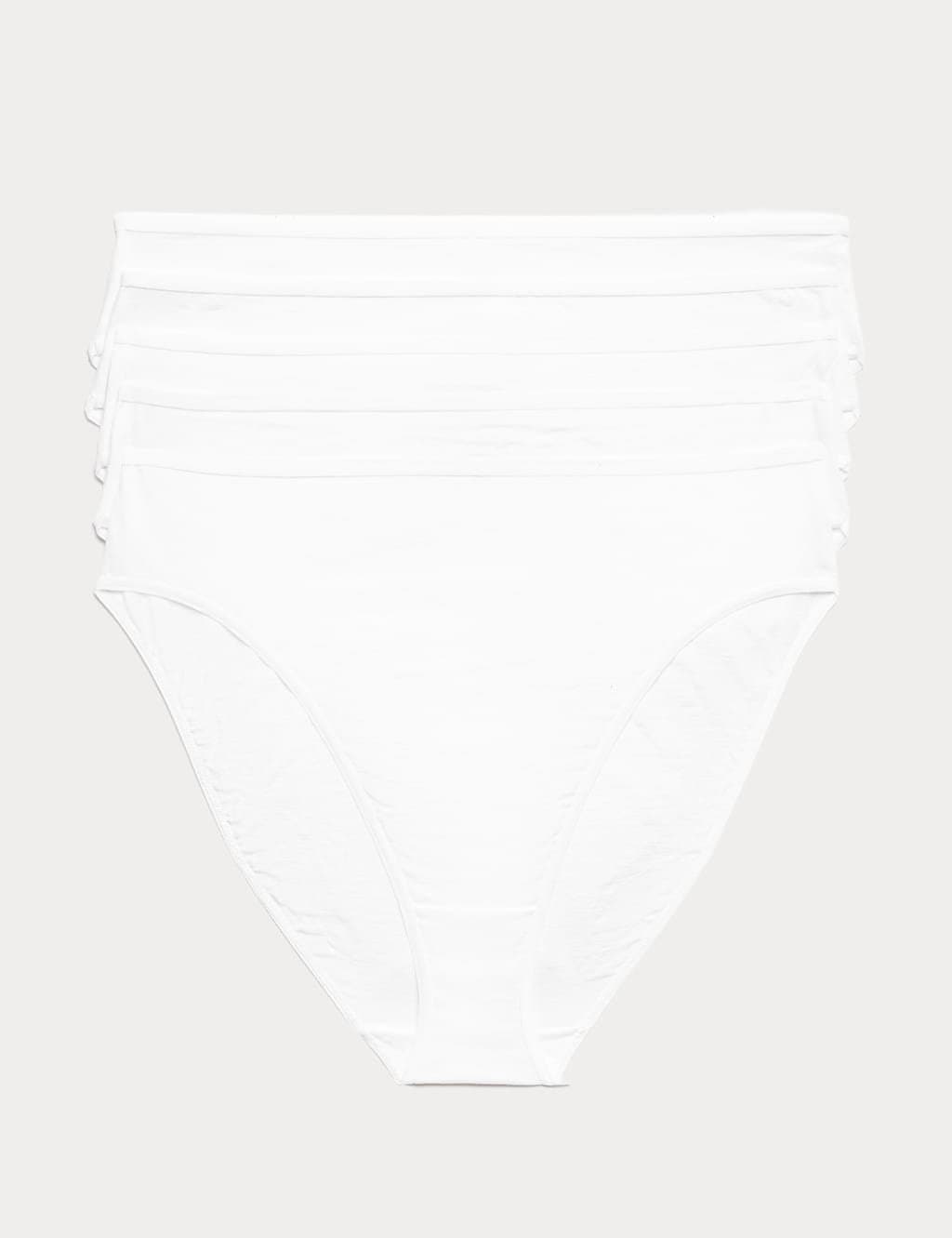 Marks & Spencer M&S 5pk Pure Cotton High Leg Knickers White