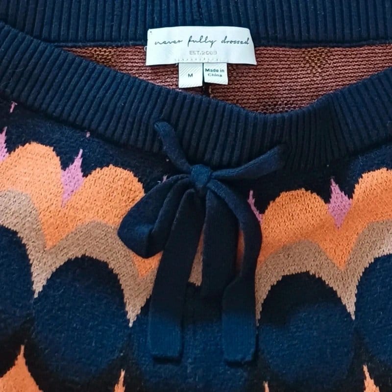 Never Fully Dressed Multicolour Knit Trousers - Size M/12
