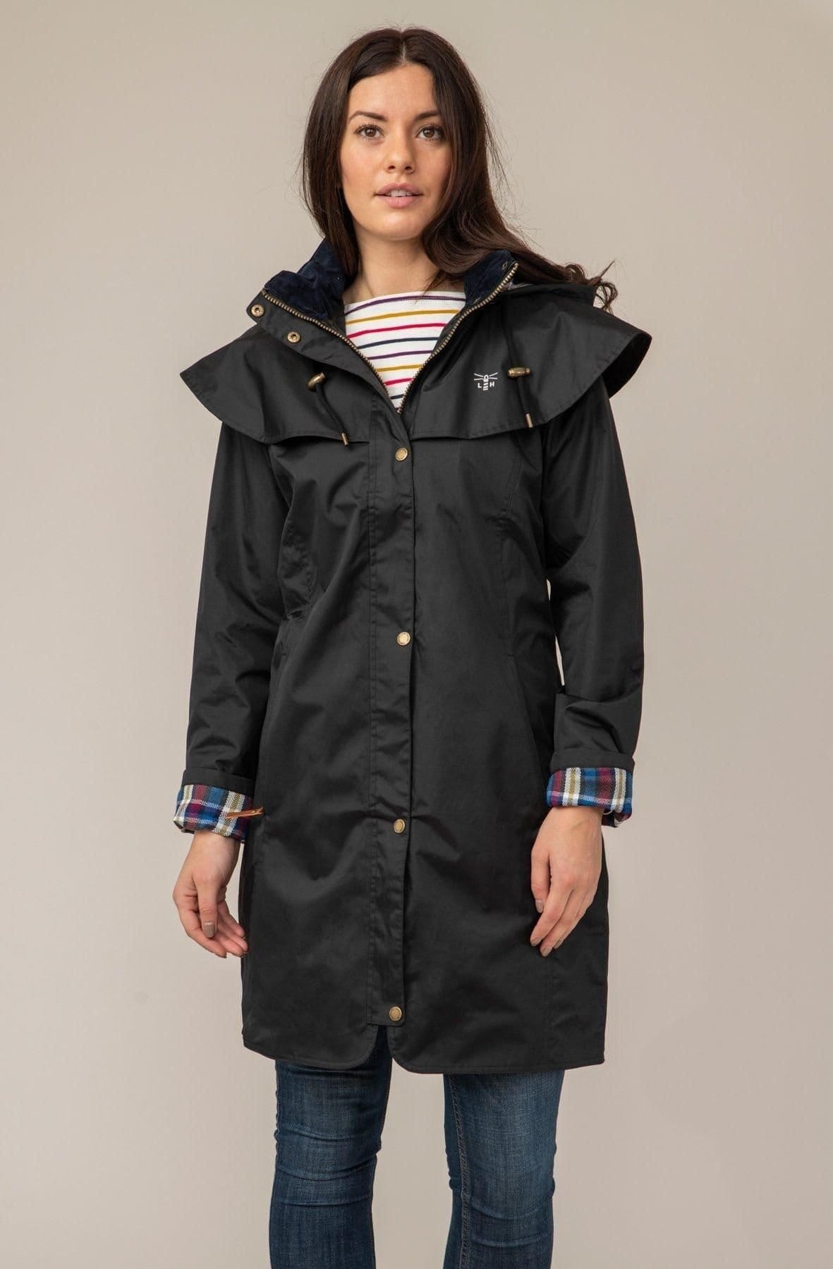 Lighthouse Clothing Lighthouse Clothing Women's Outrider 3/4 Length Waterproof Raincoat in Black - 4