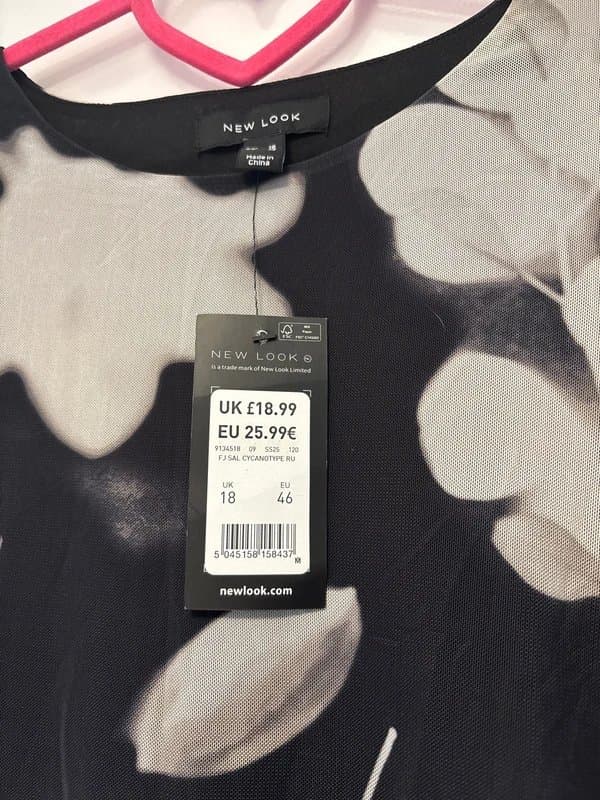 New Look New Look Ruched Side Top UK18