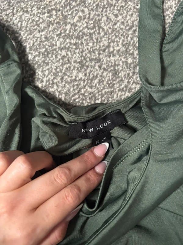 New Look Green ruched low back dress