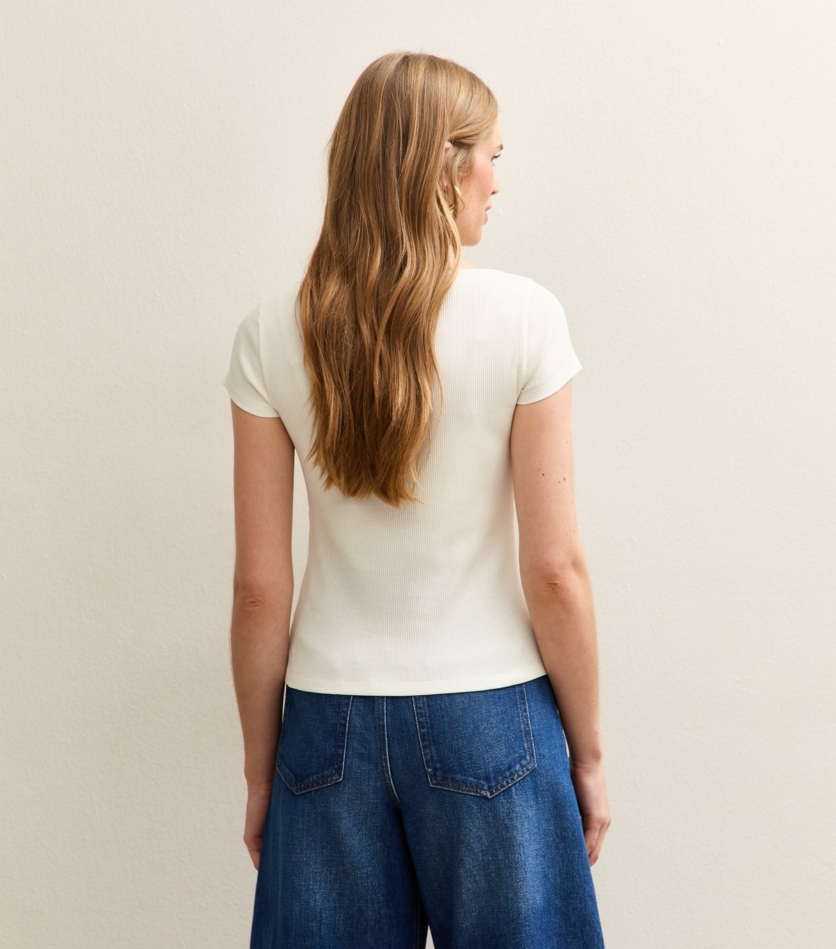 New Look Women's Cream Button Through Baby Tee New Look - 4