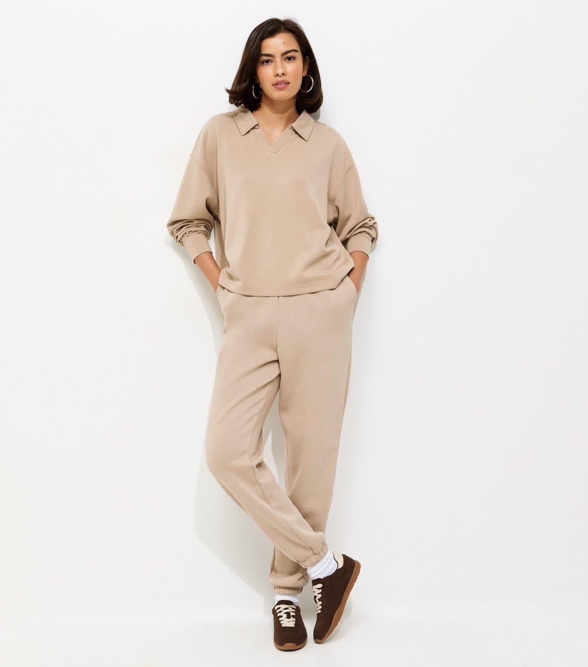 New Look Women's Camel Cuffed Joggers New Look