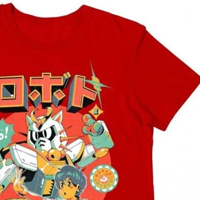 Ilustrata Ilustrata Men's Neko Roboto T-Shirt in Red - 2
