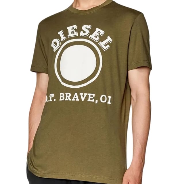 Diesel Diesel Men's 1976 Varsity Logo Ivy Green T-Shirt - 2