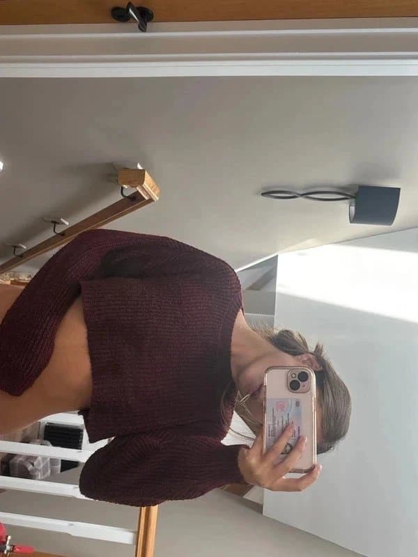 New Look Cropped red jumper